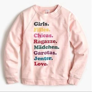 🍋5/$25 J.Crew X Girls Inc “ Girls” Sweatshirt